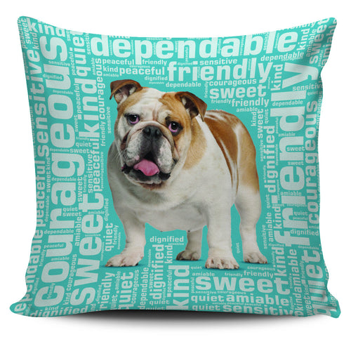 Bulldog Blue Pillowcase